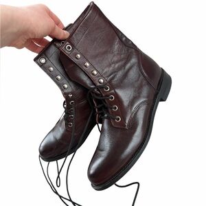 Justin Leather Lace Up Kiltie Boot